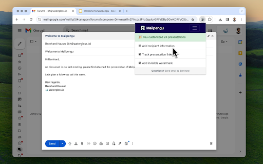 Mailpengu - Chrome Extension