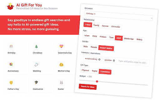 GiftBuddy - Chrome Extension