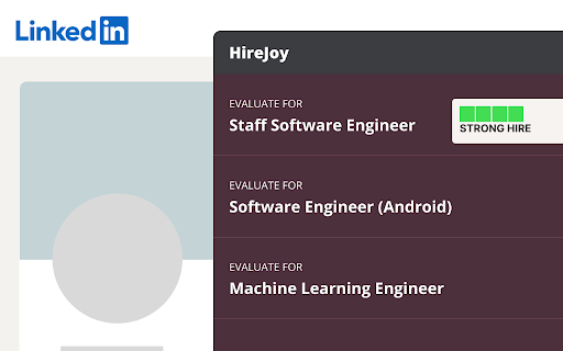 HireJoy - Chrome Extension Website screenshot