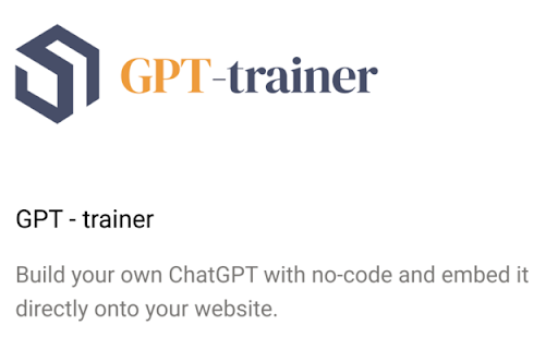 GPT Trainer - Chrome Extension Website screenshot