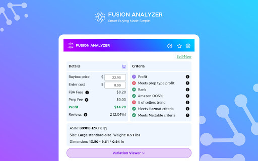 Fusion Analyzer - Chrome Extension