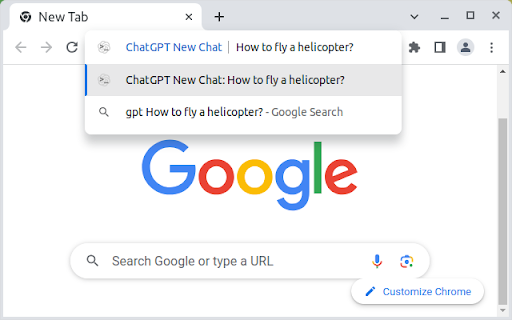 ChatGPT - Screenshot der Chrome-Erweiterungswebsite