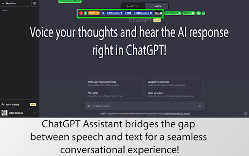 ChatGPT Assistant - Chrome Extension Website screenshot