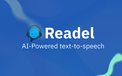 Readel - Chrome Extension Website screenshot