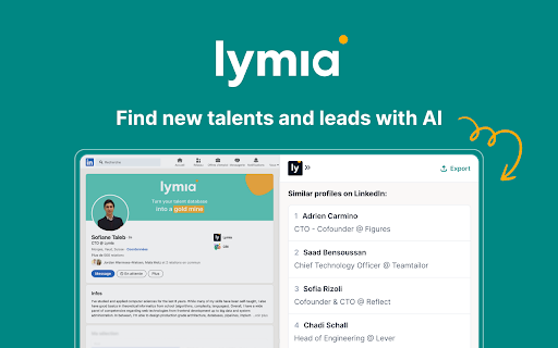 Lymia Discover - Chrome Extension Website screenshot