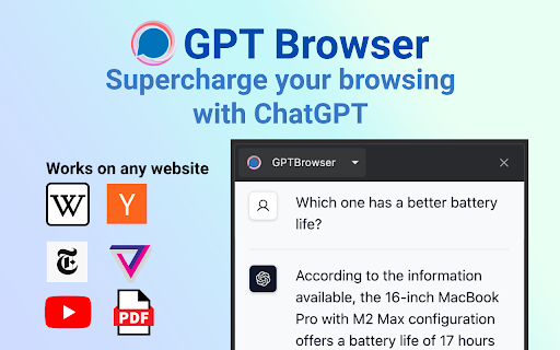 GPTBrowser Web Assistant - Chrome Extension