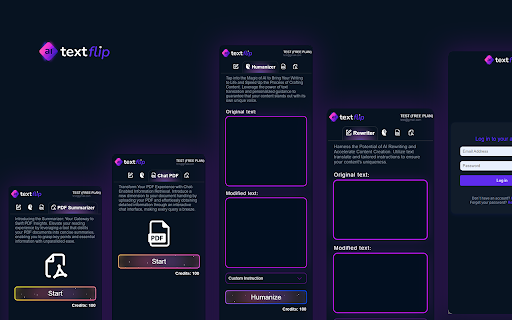 TextFlip.ai - Chrome Extension Website screenshot
