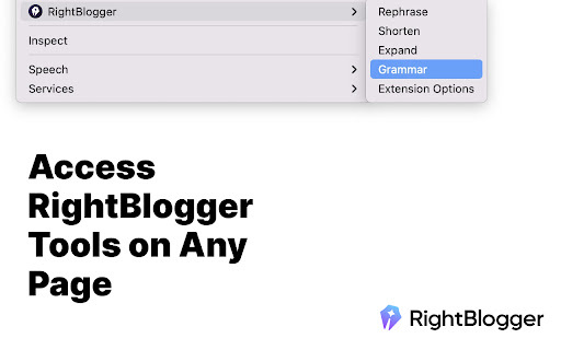 RightBlogger - Chrome Extension