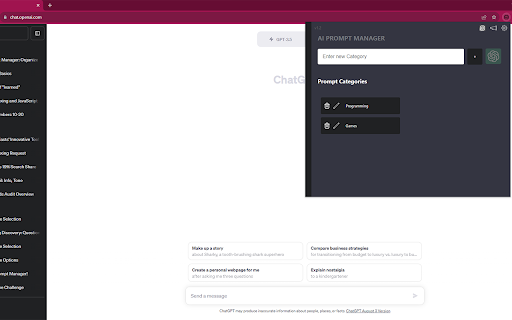 AI Prompt Manager - Chrome Extension