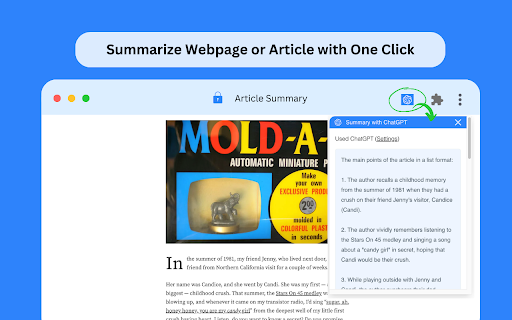 ChatGPT Article Summary Generator - Chrome Extension