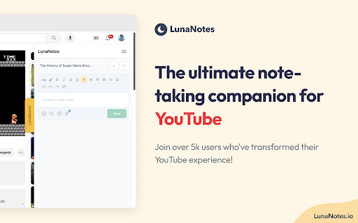 LunaNotes - Chrome Extension