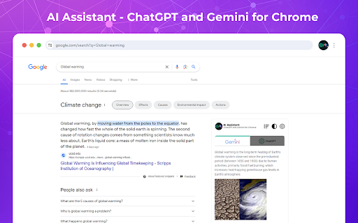 AI Assistant - ChatGPT and Gemini for Chrome - Chrome Extension Website screenshot