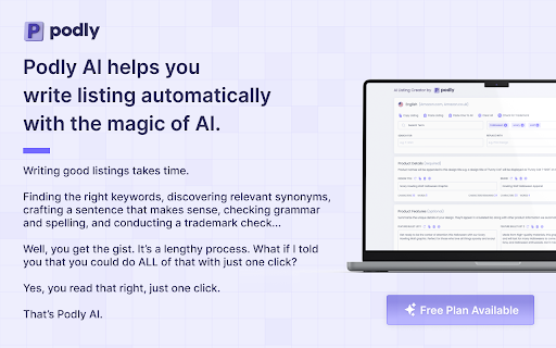 AI Listing Creator by Podly - Chrome Extension