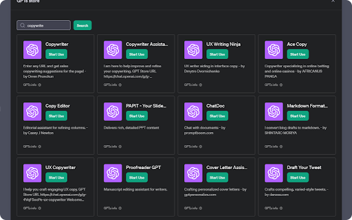 GPTs Store Search - Chrome Extension