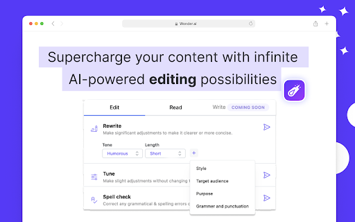 Wonder AI - Chrome Extension