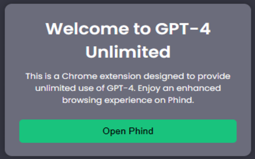 GPT-4 Unlimited - Chrome Extension Website screenshot