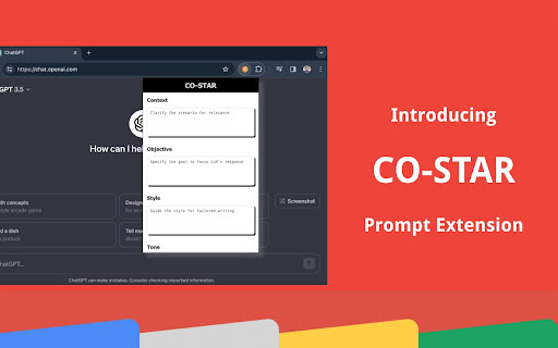 CO-STAR Prompt Generator - Chrome Extension