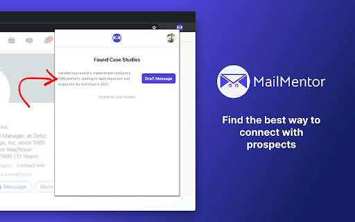 MailMentor - Chrome Extension Website screenshot