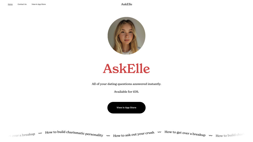 AskElle Website screenshot