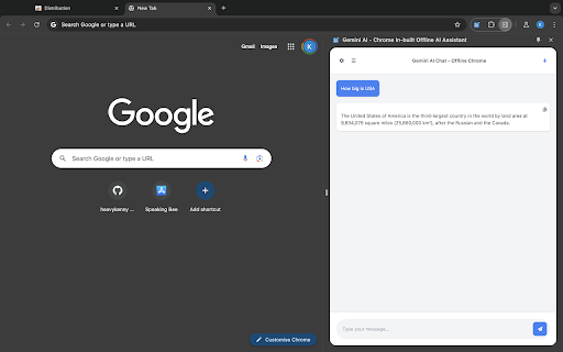 Gemini AI - Chrome In-built Offline AI Assistant - Chrome Extension Website screenshot