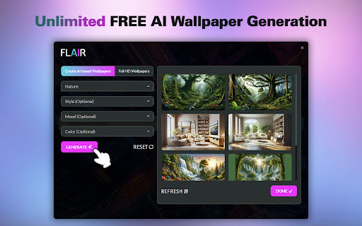 Flair Wallpapers - Chrome Extension