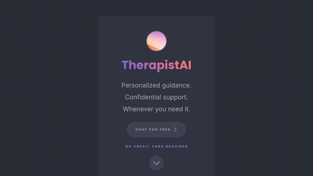 TherapistAI Website screenshot