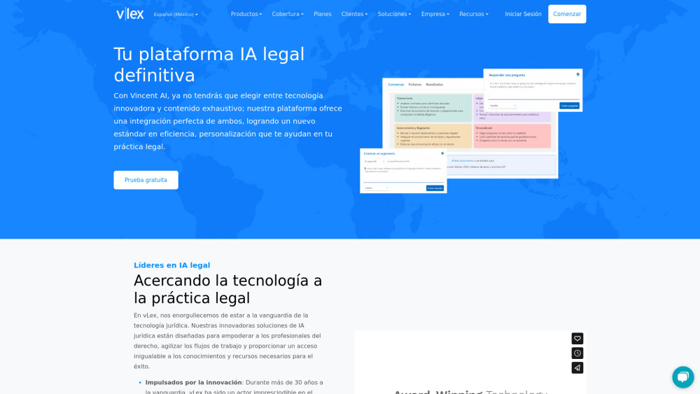 vLex - Legal Intelligence Information Website screenshot