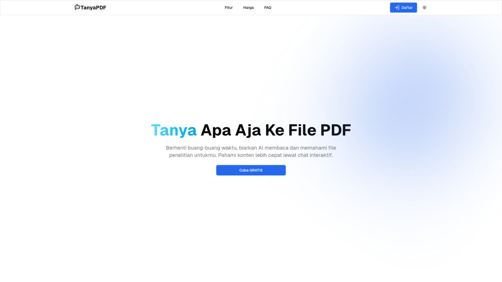 TanyaPDF Website screenshot