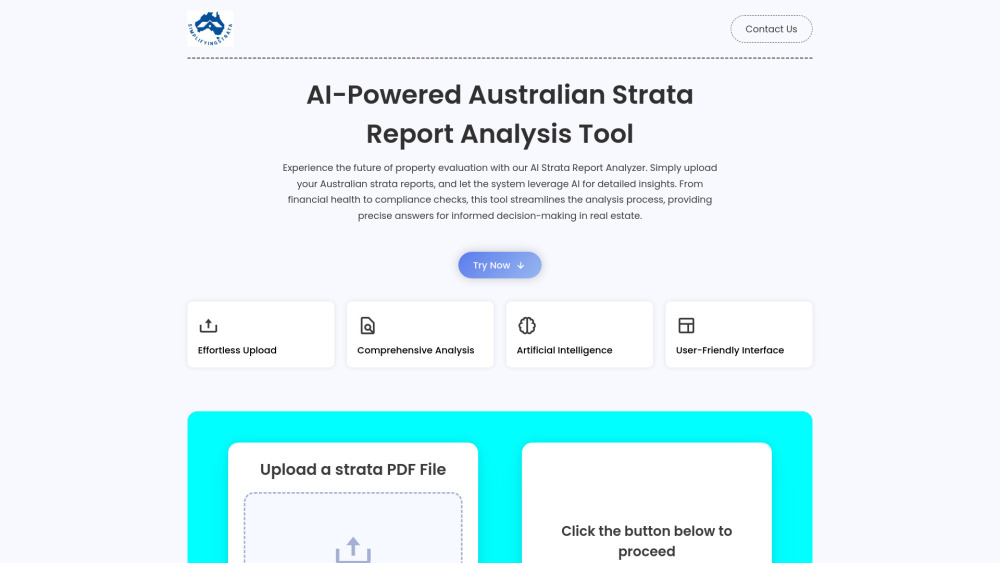 StrataAI Website screenshot