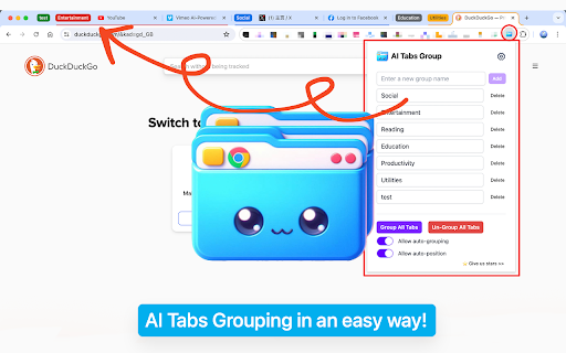 AI Tabs Group - Chrome Extension