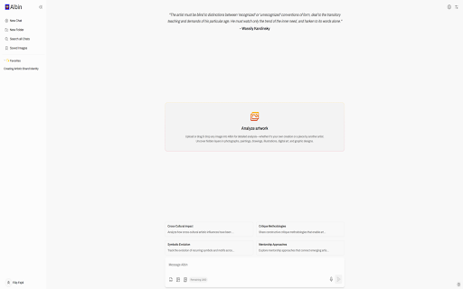 Albin AI for Visual Arts - Chrome Extension