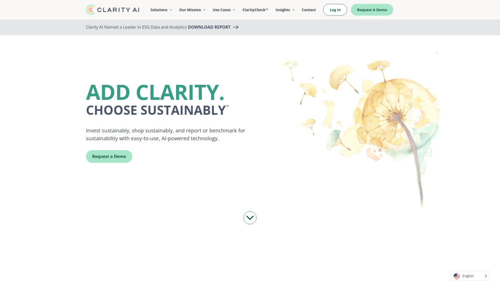 Clarity AIのウェブサイトのスクリーンショット