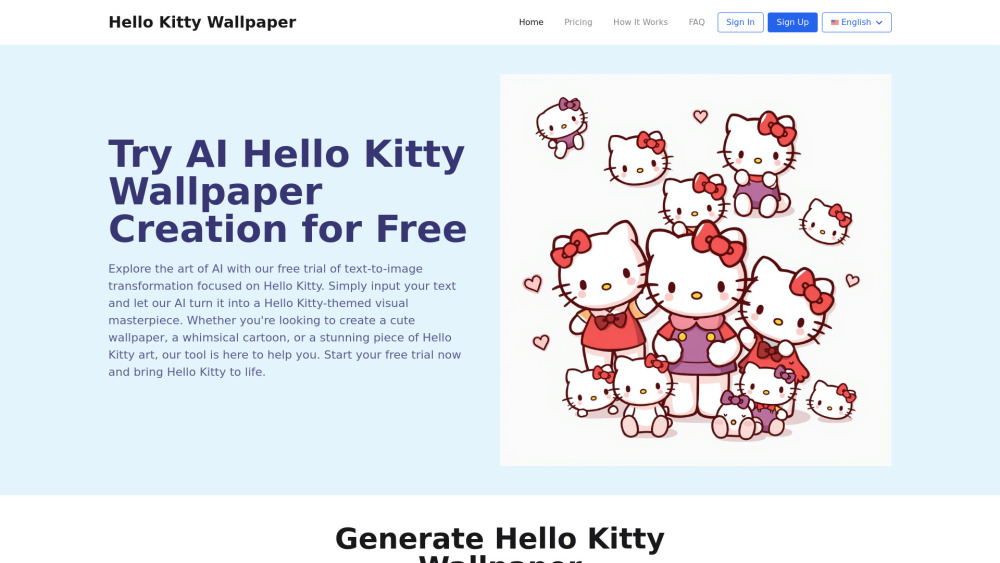 Hello Kitty Wallpapers Website screenshot