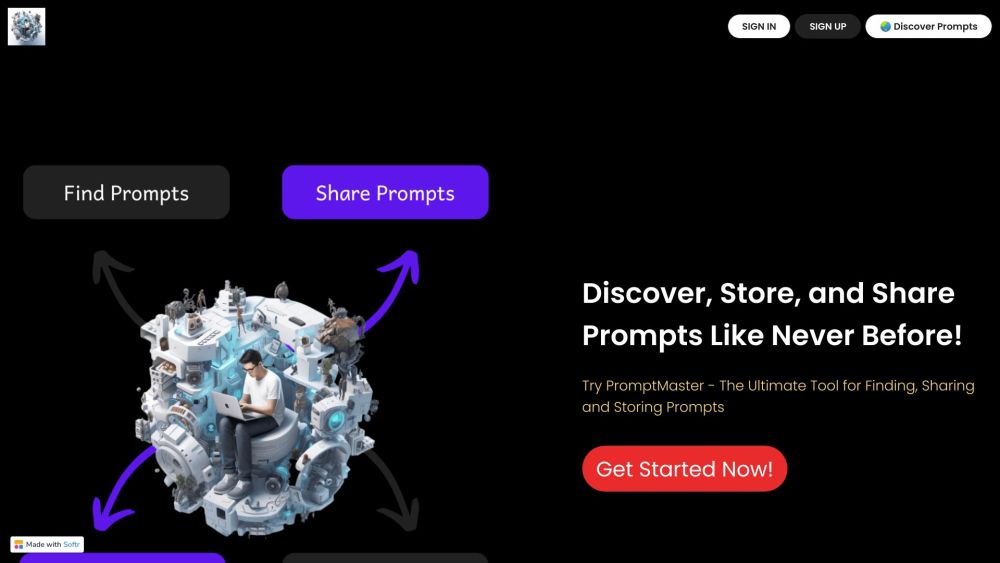 Prompt Masters Website screenshot