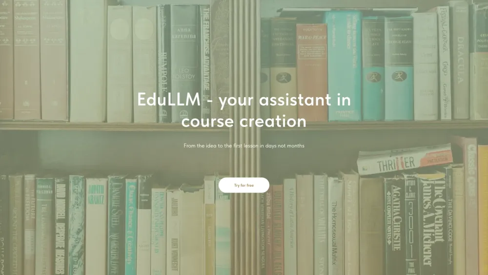 EduLLM Website screenshot