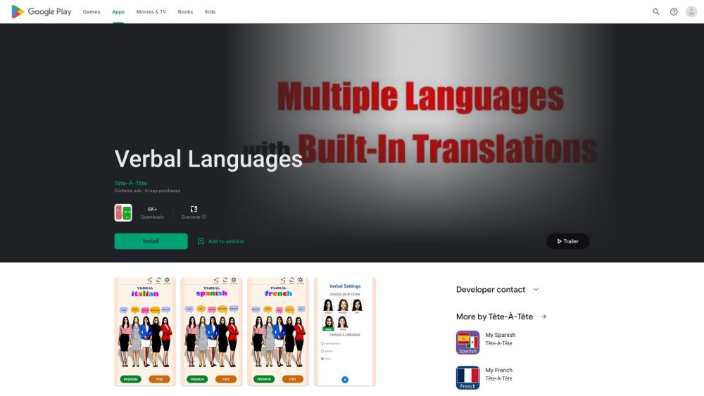 Language Learning Website screenshot