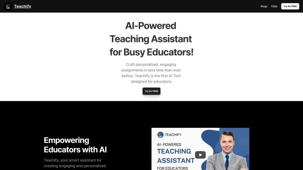 Teachify Website screenshot