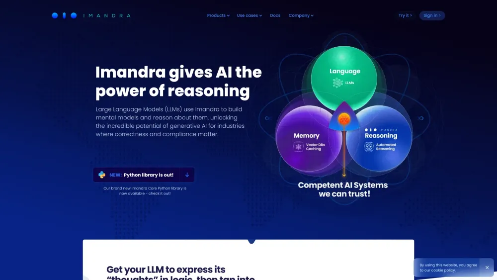 Imandra Inc. Website screenshot