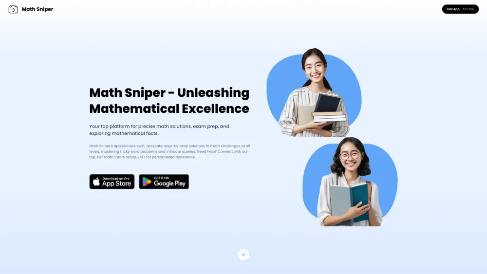 Math Sniper Website screenshot