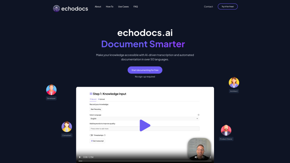 echodocs.ai Website screenshot