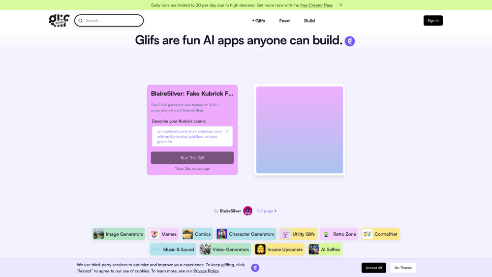 Glif Website screenshot