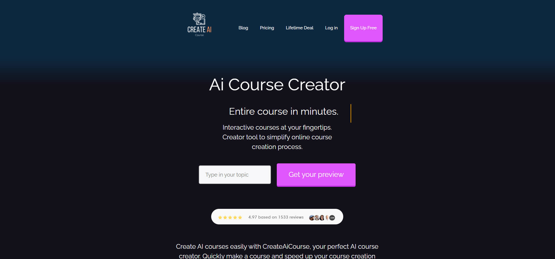 CreateAICourse - AI Course Creator