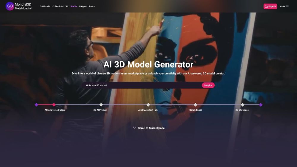 Mondial3D Website screenshot