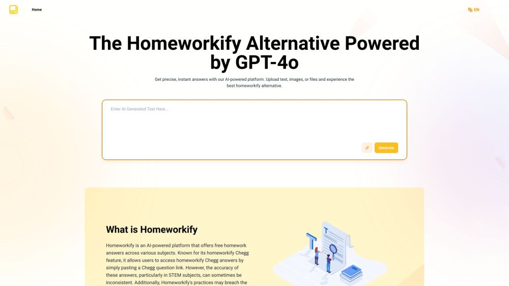 Homeworkify.im : Master Homework with GPT-4o Website screenshot