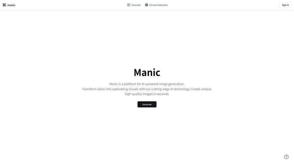 Manic Website screenshot