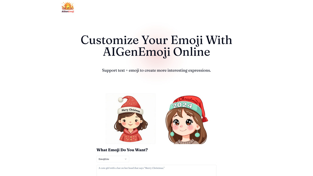 AIGenEmoji Website screenshot