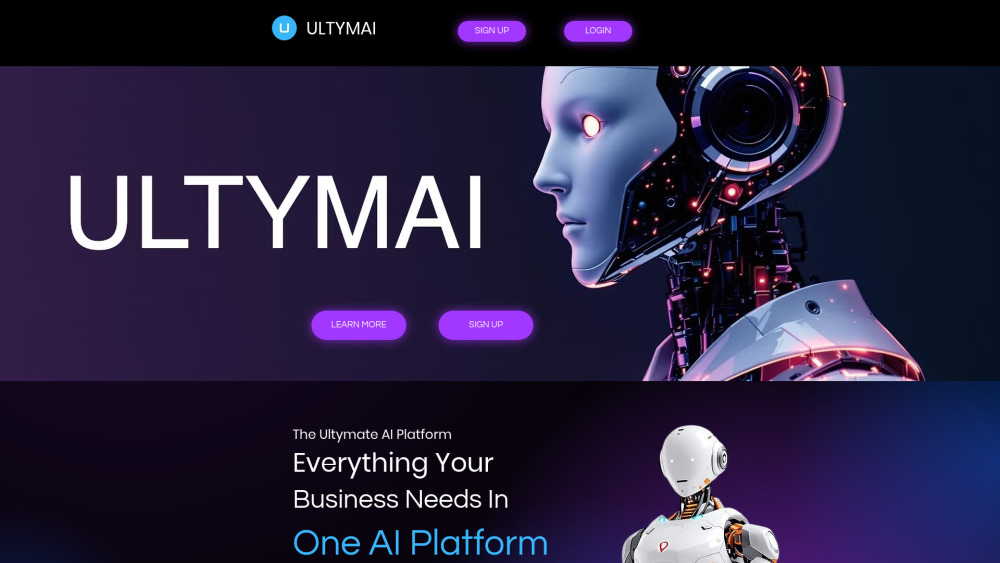 UltymAI Website screenshot