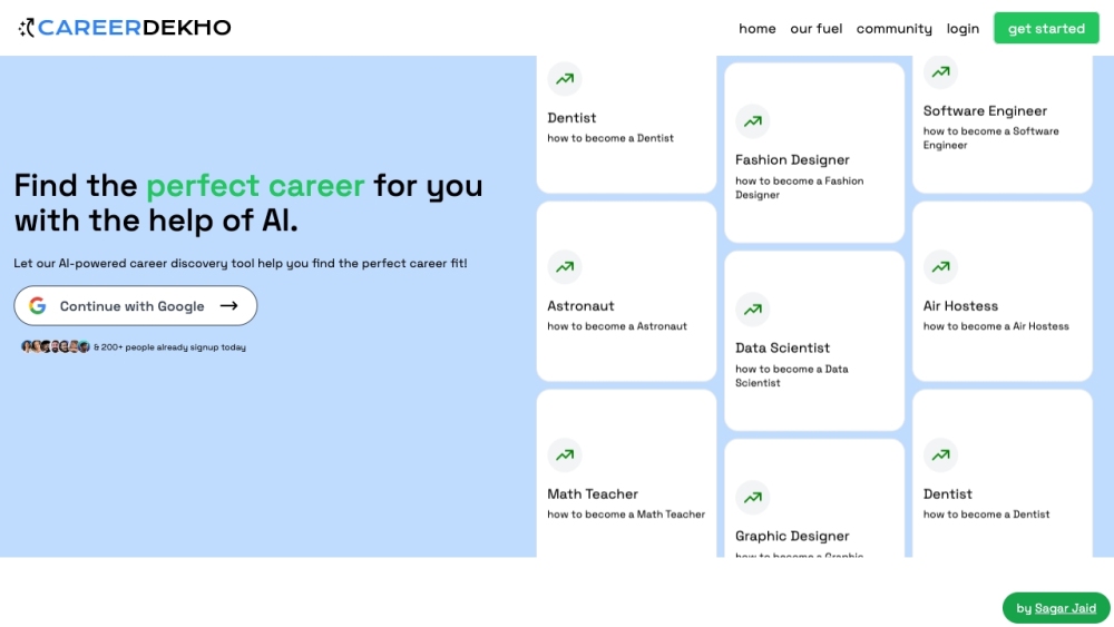 Careerdekho AI Website screenshot