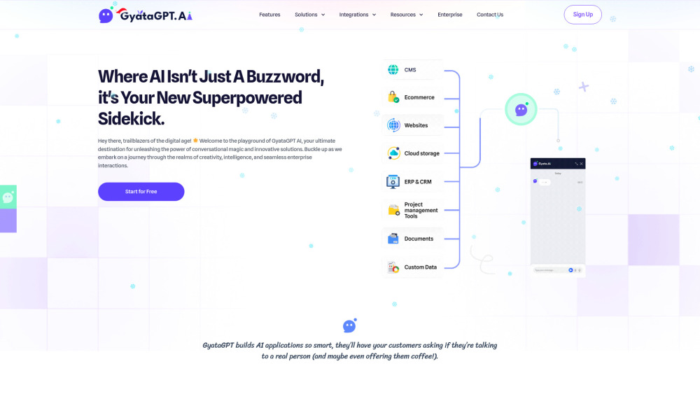 GyataGPT.ai Website screenshot