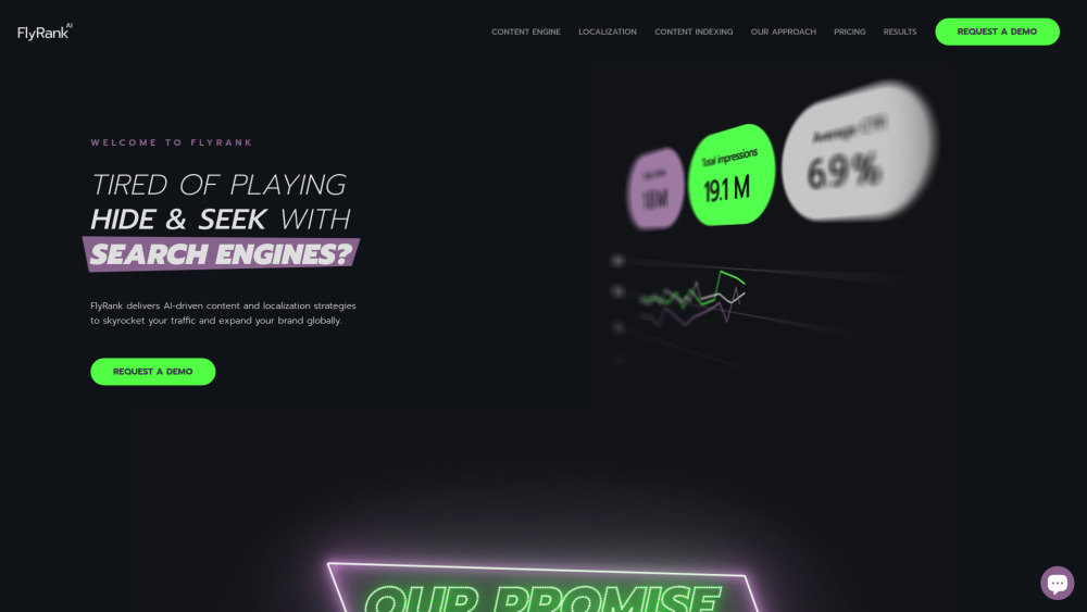 FlyRank Website screenshot